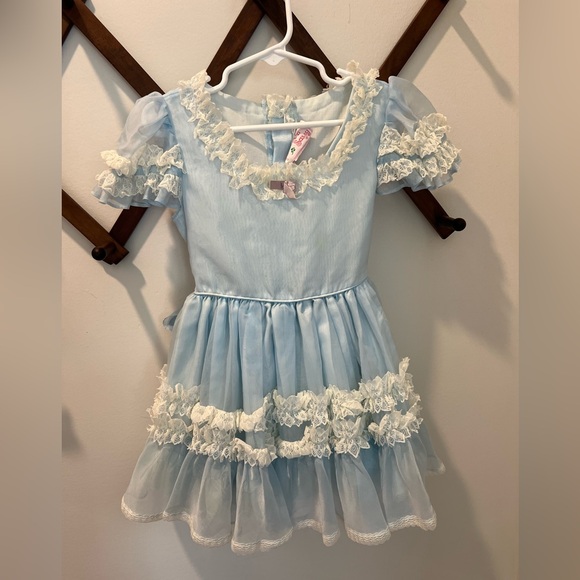 Vintage Dress Sweet N Sassy Light Blue little girl size 4